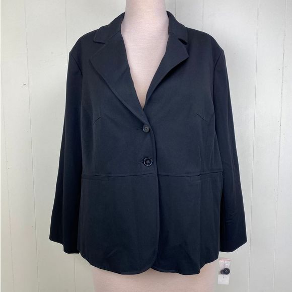 NWT Charter Club Black Blazer 24W MSRP $59.98 - Picture 1 of 5